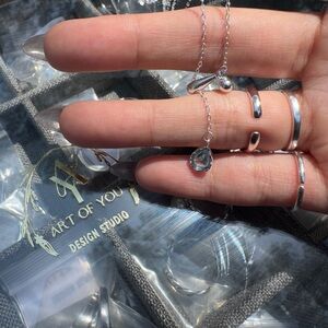 925 Sterling Silver Necklace with Crystal Pendant